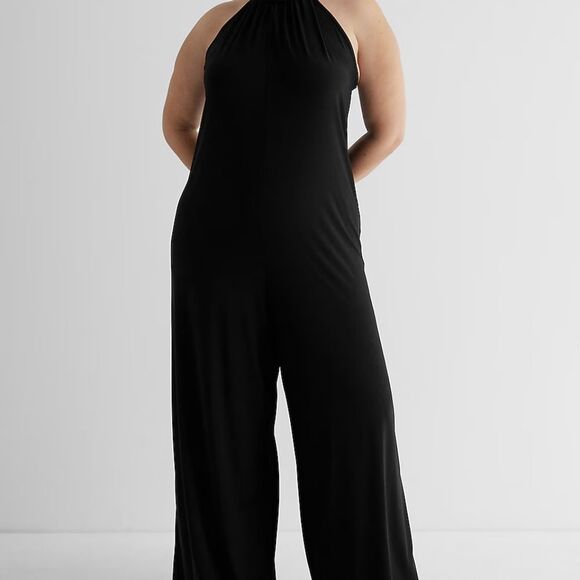 🐢 Express Wide Leg Mock Jumper Size L. - Picture 1 of 14